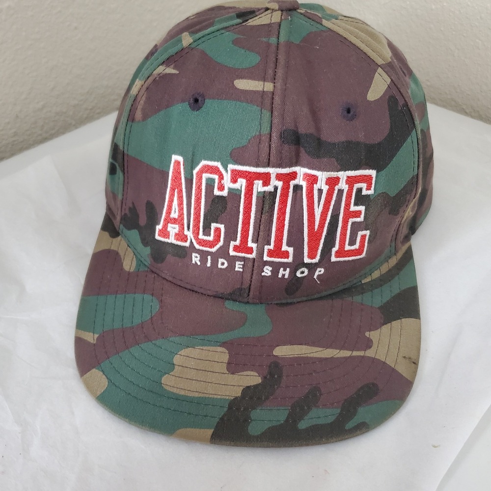 Active Ride Shop Camo Snapback Hat Mens Woodland Camouflage Skate Cap Yupoong